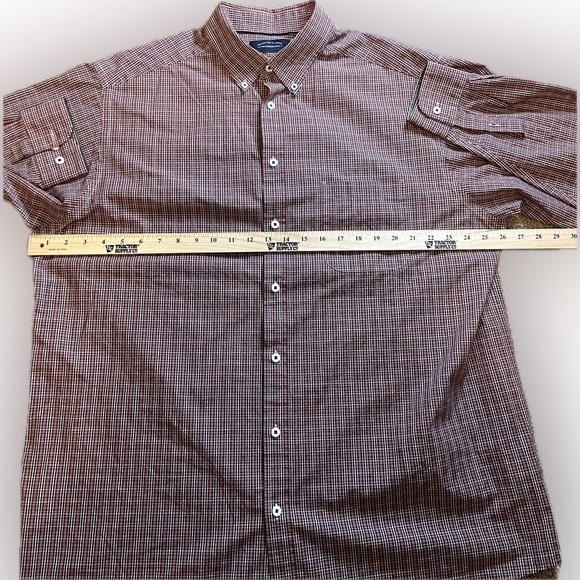 Roundtree & Yorke Long Sleeve Plaid Button Down Shirt size XLT - Picture 9 of 13